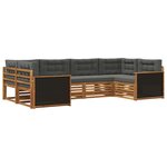 vidaXL Ensemble de canapés d'extérieur 6 Pièces Naturel et Anthracite