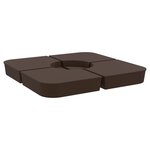 vidaXL Ensemble de base de parasol pour parasols à pied croisé 4Pièces PP