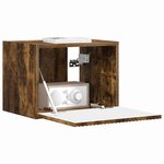 vidaXL Meuble TV mural Chêne fumé 60 x 31 x 29.5 cm Bois d'ingénierie