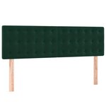 vidaXL Sommier à lattes de lit et matelas Vert foncé 140x200cm Velours