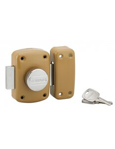 THIRARD - Verrou 2310 à cylindre 45mm pour porte d'entrée  60x90mm  bronze  3 clés - THIRARD