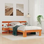 vidaXL Cadre de lit Marron cire 90 x 200 cm Bois massif en pin