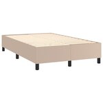 vidaXL Sommier à lattes de lit avec matelas LED Cappuccino 120x200 cm
