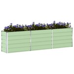 vidaXL Jardinière Vert pastel 480 x 50 x 45 cm Acier galvanisé