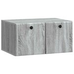 vidaXL Meuble TV mural 59 5 x 41 x 30 cm Sonoma gris Bois d'ingénierie