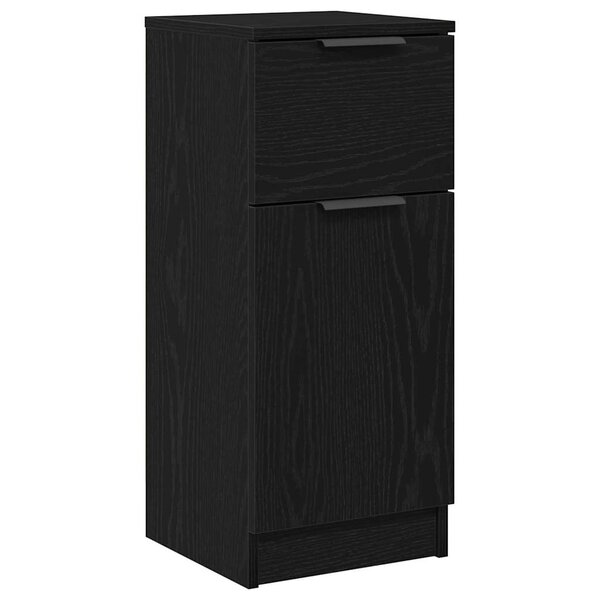 vidaXL Buffet avec tiroir Chêne noir 30 x 30 x 70 cm Bois d'ingénierie