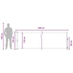 vidaXL Store latéral rétractable Beige 600 x 117 cm Polyester