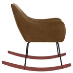 Vidaxl chaise à bascule marron velours