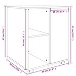 vidaXL Armoire roulante Chêne fumé 60x53x72 cm Bois d'ingénierie