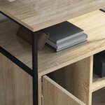 vidaXL Gabarit de bureau avec station de recharge Chêne sonoma