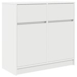 vidaXL Buffet avec tiroir blanc 80x34x76 cm bois d'ingénierie