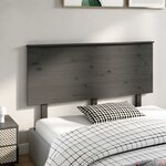 vidaXL Tête de lit Gris 144x6x82 5 cm Bois massif de pin