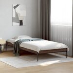 vidaXL Cadre de lit sans matelas chêne marron 100x200 cm