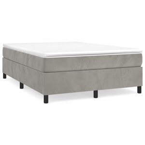 vidaXL Cadre de lit sans matelas gris clair 140x190 cm velours