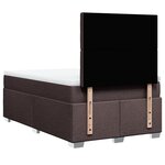 vidaXL Sommier à lattes de lit et matelas marron foncé 120x190cm tissu
