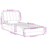 vidaXL Lit avec matelas rose 90x200 cm velours