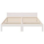 vidaXL Cadre de lit sans matelas blanc 160x200 cm bois de pin massif