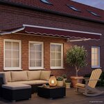 vidaXL Auvent rétractable électrique Rouge bordeaux 3 x 2 5 m
