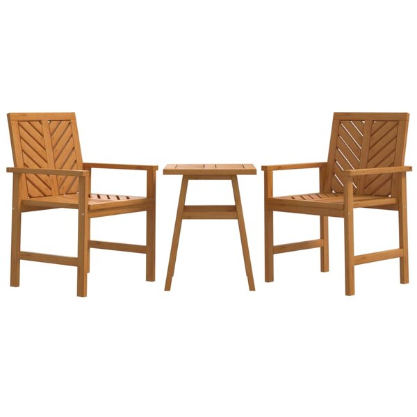 Ensemble de Salon de jardin meuble d'extérieur ensemble de mobilier 3 pièces bois d'acacia solide 02_0014201