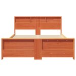 vidaXL Cadre de lit Marron cire 150 x 200 cm Bois massif en pin