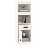vidaXL Buffet haut Blanc 34x40x108 5 cm Bois massif de pin