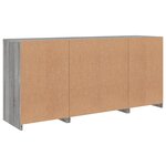 vidaXL Buffet avec lumières LED sonoma gris 142 5x37x67 cm