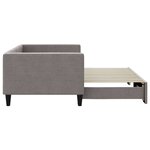 vidaXL Lit de jour avec lit gigogne taupe 90x200 cm tissu