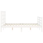 vidaXL Cadre de lit sans matelas blanc 120x200 cm bois massif