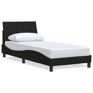 vidaXL Cadre de lit sans matelas noir 80x200 cm tissu