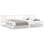 vidaXL Lit de jour et lit gigogne sans matelas 90x200 cm bois massif