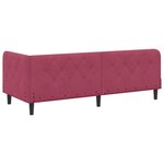 vidaXL Cadre de lit d'angle avec matelas Bordeaux 80 x 200 cm Velours