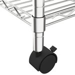 vidaXL Étagère de rangement 5 niveaux roues 75x35x155 cm Chrome 250 kg