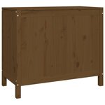 vidaXL Boîte à linge Marron miel 88 5x44x76 cm Bois massif de pin