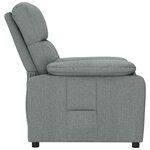 vidaXL Fauteuil inclinable Gris foncé Tissu
