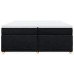 vidaXL Sommier à lattes de lit avec matelas Noir 200x200 cm Tissu