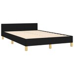 vidaXL Cadre de lit sans matelas noir 120x190 cm tissu