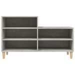 vidaXL Armoire à chaussures Gris béton 102x36x60 cm Bois d'ingénierie
