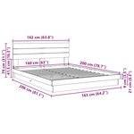 vidaXL Cadre de lit avec tête de lit sans matelas 160 x 200 cm
