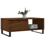 vidaXL Table basse Chêne marron 90x50x36 5 cm Bois d'ingénierie