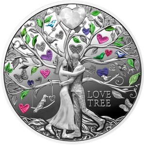 Pièce de monnaie en Argent 1 Dollar g 17.50 Millésime 2025 LOVE TREE II