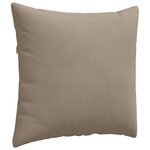 vidaXL Coussins de canapé 2 Pièces Taupe 45 x 45 cm tissu