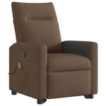 vidaXL Fauteuil de massage inclinable Marron Tissu
