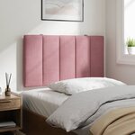 vidaXL Coussin de tête de lit Hanko rose 80 cm velours