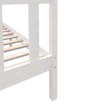 vidaXL Cadre de lit Blanc Bois de pin massif 135x190 cm Double