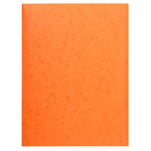 Chemise Simple Sans Élastique Avec 3 Rabats Carte Lustrée 400gm2 - A4 - Orange - X 25 - Exacompta