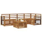 vidaXL Ensemble de canapés d'extérieur 6 pc Naturel Polyester
