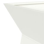 vidaXL Support de plante Blanc Métal 40 x 40 x 101 cm Détails Décoratifs