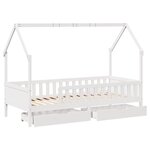 vidaXL Cadre de lit enfants avec tiroirs sans matelas 80x200 cm bois