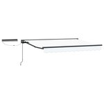 vidaXL Auvent rétractable électrique Blanc et anthracite 3 x 2 5 m