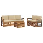 vidaXL Ensembles de canapés avec coussin 6 Pièces Naturel et Beige